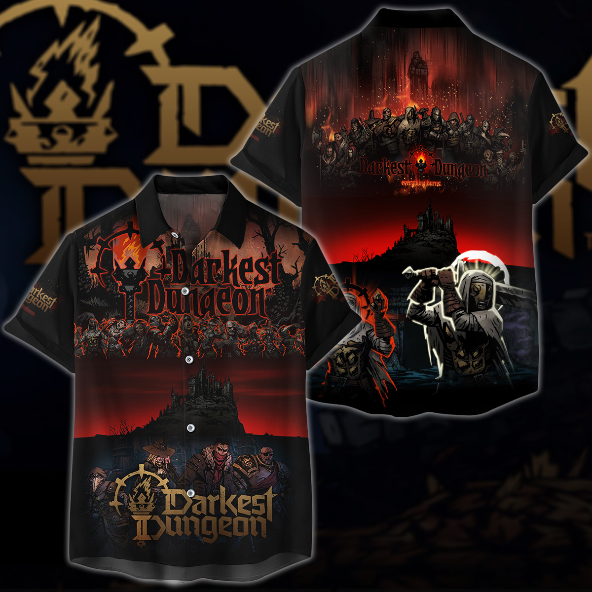 Darkest Dungeon Video Game 3D All Over Print T-shirt Tank Top Zip Hoodie Pullover Hoodie Hawaiian Shirt Beach Shorts Jogger Hawaiian Shirt