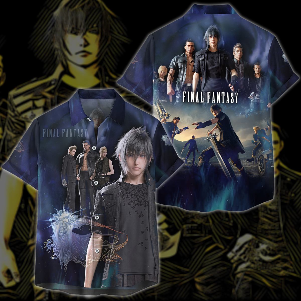 Final Fantasy XV Video Game 3D All Over Print T-shirt Tank Top Zip Hoodie Pullover Hoodie Hawaiian Shirt Beach Shorts Jogger Hawaiian Shirt