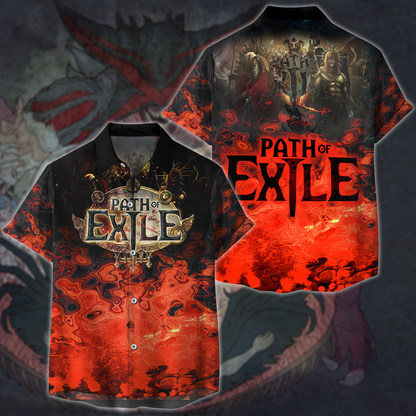 Path Of Exile Video Game 3D All Over Print T-shirt Tank Top Zip Hoodie Pullover Hoodie Hawaiian Shirt Beach Shorts Jogger Hawaiian Shirt