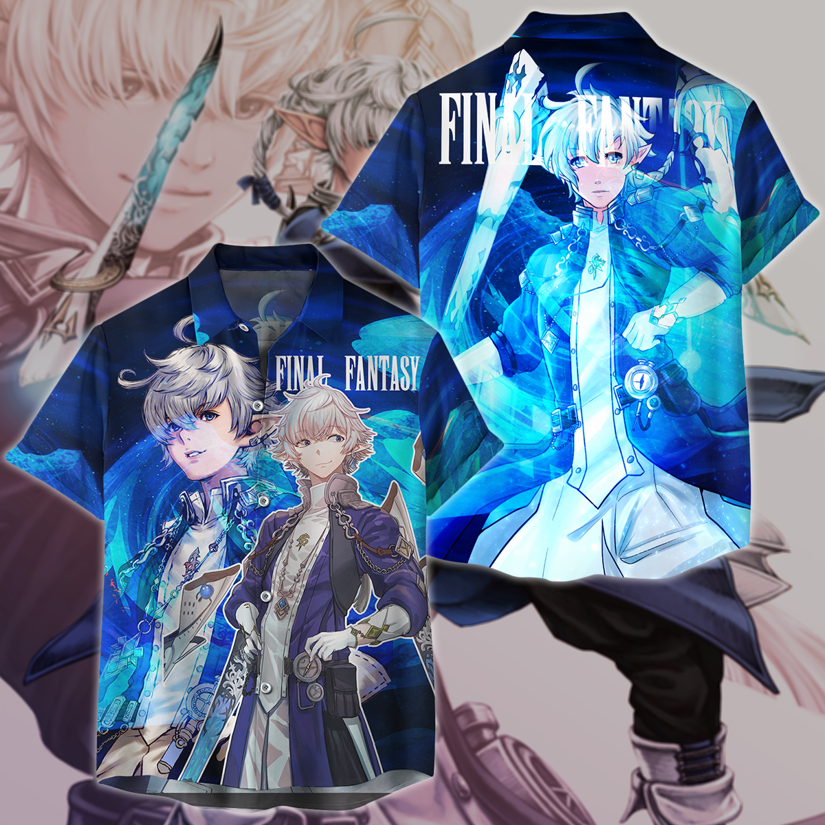 Final Fantasy XIV Alphinaud Video Game 3D All Over Print T-shirt Tank Top Zip Hoodie Pullover Hoodie Hawaiian Shirt Beach Shorts Jogger Hawaiian Shirt