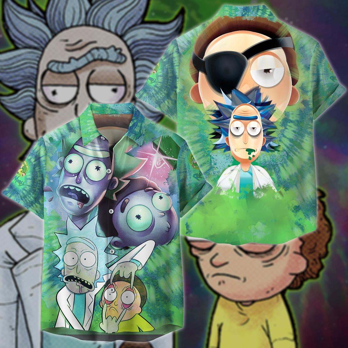 Rick and Morty 3D All Over Print T-shirt Tank Top Zip Hoodie Pullover Hoodie Hawaiian Shirt Beach Shorts Jogger Hawaiian Shirt
