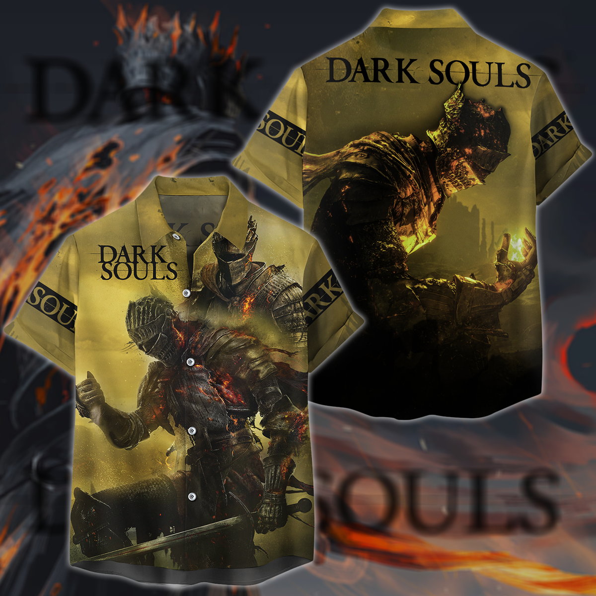 Dark Souls Video Game 3D All Over Print T-shirt Tank Top Zip Hoodie Pullover Hoodie Hawaiian Shirt Beach Shorts Jogger Hawaiian Shirt