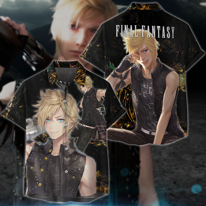 Final Fantasy XV Prompto Argentum Video Game 3D All Over Print T-shirt Tank Top Zip Hoodie Pullover Hoodie Hawaiian Shirt Beach Shorts Jogger Hawaiian Shirt