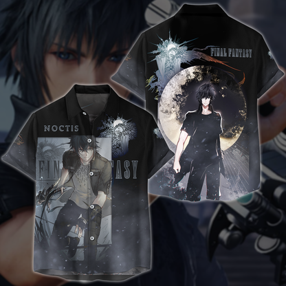 Final Fantasy XV Noctis Video Game 3D All Over Print T-shirt Tank Top Zip Hoodie Pullover Hoodie Hawaiian Shirt Beach Shorts Jogger Hawaiian Shirt