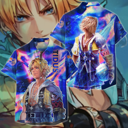 Final Fantasy X Tidus 3D All Over Print T-shirt Tank Top Zip Hoodie Pullover Hoodie Hawaiian Shirt Beach Shorts Jogger Hawaiian Shirt