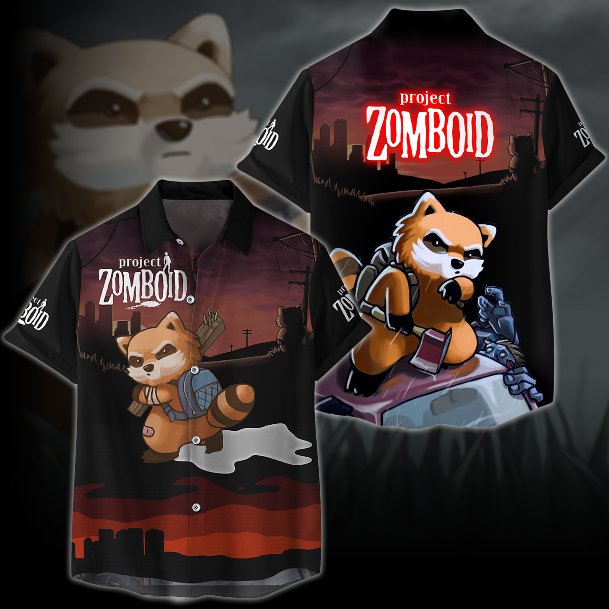 Project Zomboid Video Game 3D All Over Printed T-shirt Tank Top Zip Hoodie Pullover Hoodie Hawaiian Shirt Beach Shorts Jogger Hawaiian Shirt