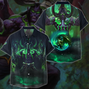 World Of Warcraft Illidan Stormrage Video Game 3D All Over Print T-shirt Tank Top Zip Hoodie Pullover Hoodie Hawaiian Shirt Beach Shorts Jogger Hawaiian Shirt S 