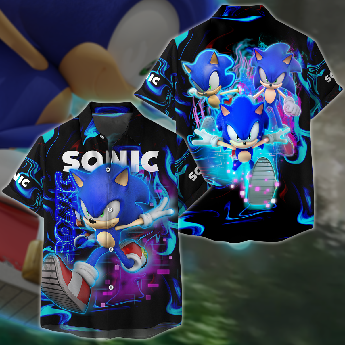 Sonic Video Game 3D All Over Print T-shirt Tank Top Zip Hoodie Pullover Hoodie Hawaiian Shirt Beach Shorts Jogger Hawaiian Shirt