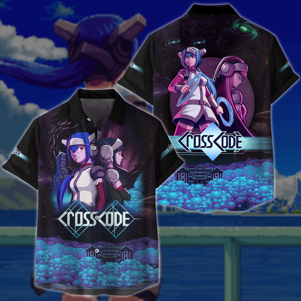 CrossCode Video Game 3D All Over Printed T-shirt Tank Top Zip Hoodie Pullover Hoodie Hawaiian Shirt Beach Shorts Jogger Hawaiian Shirt