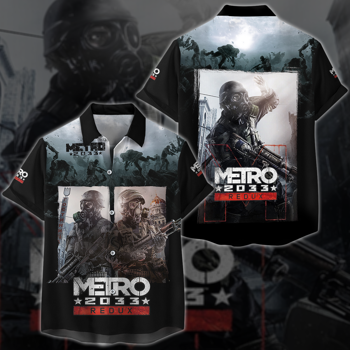 Metro 2033 Redux Video Game 3D All Over Printed T-shirt Tank Top Zip Hoodie Pullover Hoodie Hawaiian Shirt Beach Shorts Jogger Hawaiian Shirt