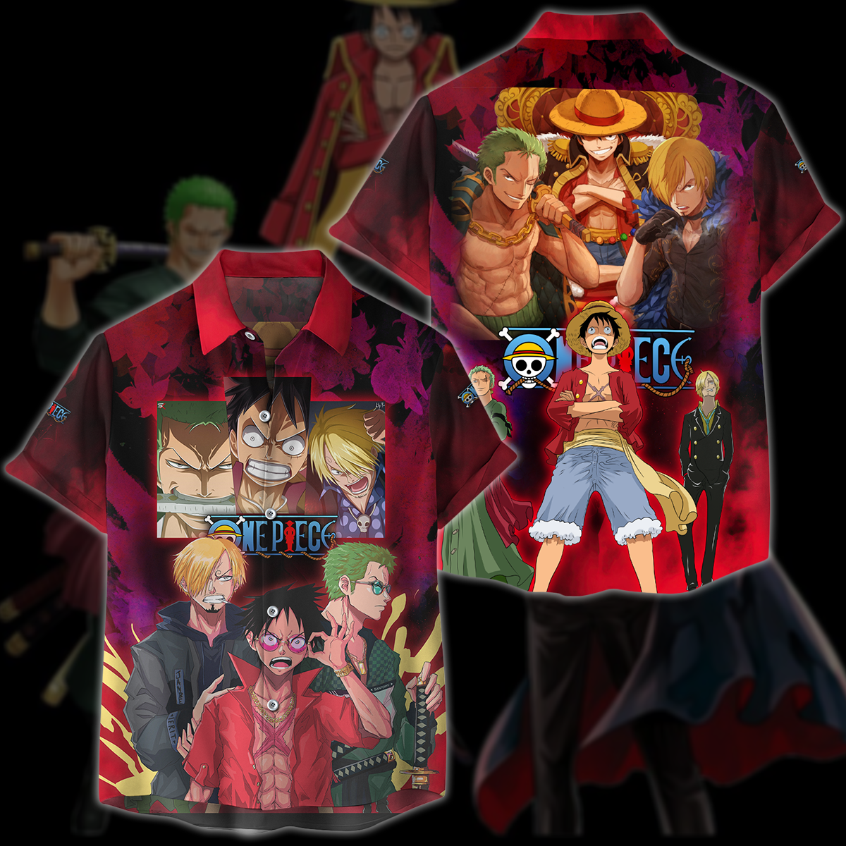 One Piece Luffy Sanji Zoro Anime Manga 3D All Over Print T-shirt Tank Top Zip Hoodie Pullover Hoodie Hawaiian Shirt Beach Shorts Jogger Hawaiian Shirt