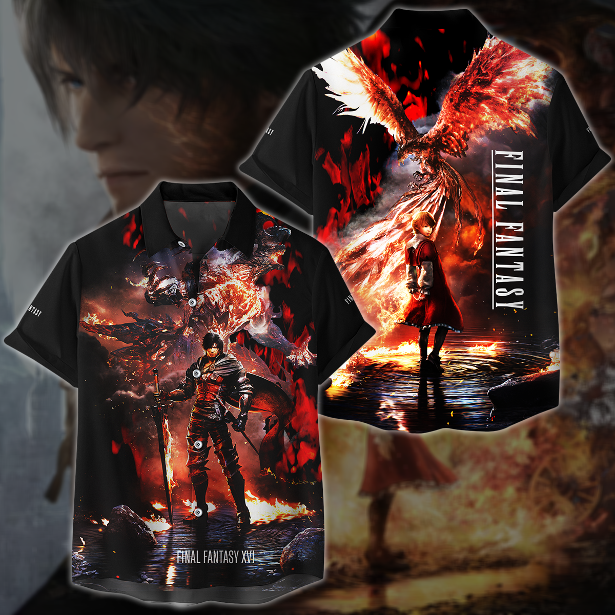 Final Fantasy XVI Video Game 3D All Over Printed T-shirt Tank Top Zip Hoodie Pullover Hoodie Hawaiian Shirt Beach Shorts Jogger Hawaiian Shirt