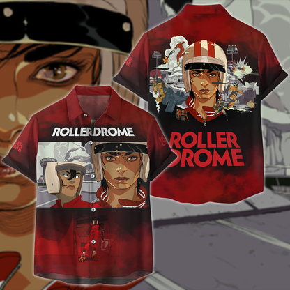 Rollerdrome Video Game 3D All Over Print T-shirt Tank Top Zip Hoodie Pullover Hoodie Hawaiian Shirt Beach Shorts Jogger Hawaiian Shirt