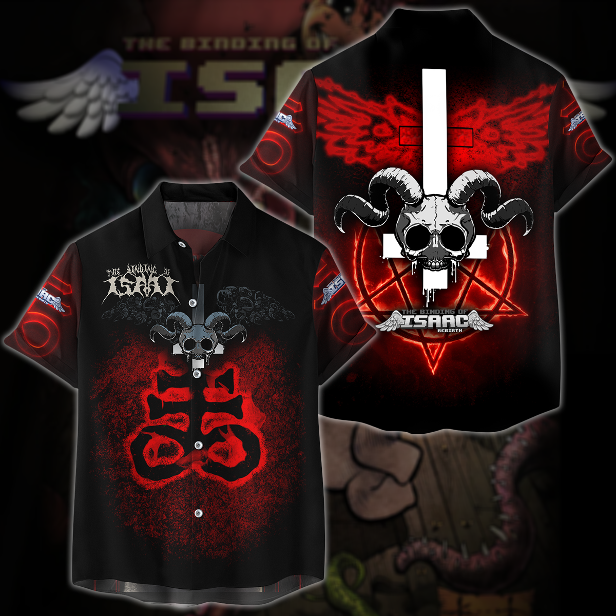 The Binding of Isaac: Rebirth Video Game 3D All Over Printed T-shirt Tank Top Zip Hoodie Pullover Hoodie Hawaiian Shirt Beach Shorts Jogger Hawaiian Shirt