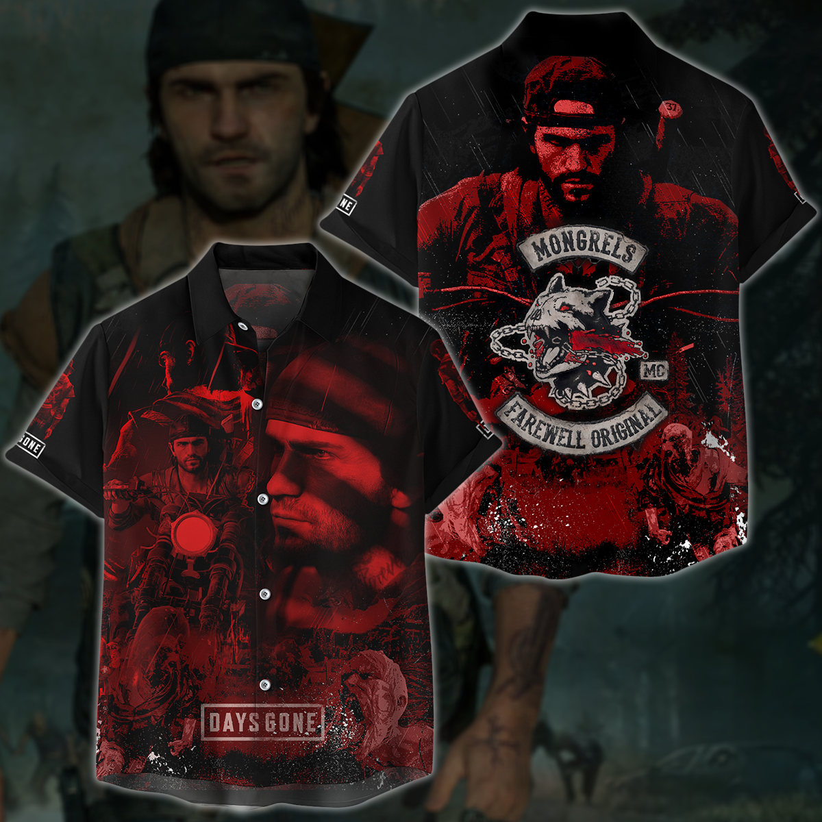 Day’s Gone Video Game 3D All Over Printed T-shirt Tank Top Zip Hoodie Pullover Hoodie Hawaiian Shirt Beach Shorts Jogger Hawaiian Shirt
