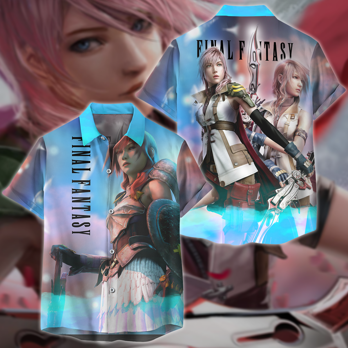 Final Fantasy XIII Video Game 3D All Over Print T-shirt Tank Top Zip Hoodie Pullover Hoodie Hawaiian Shirt Beach Shorts Jogger Hawaiian Shirt