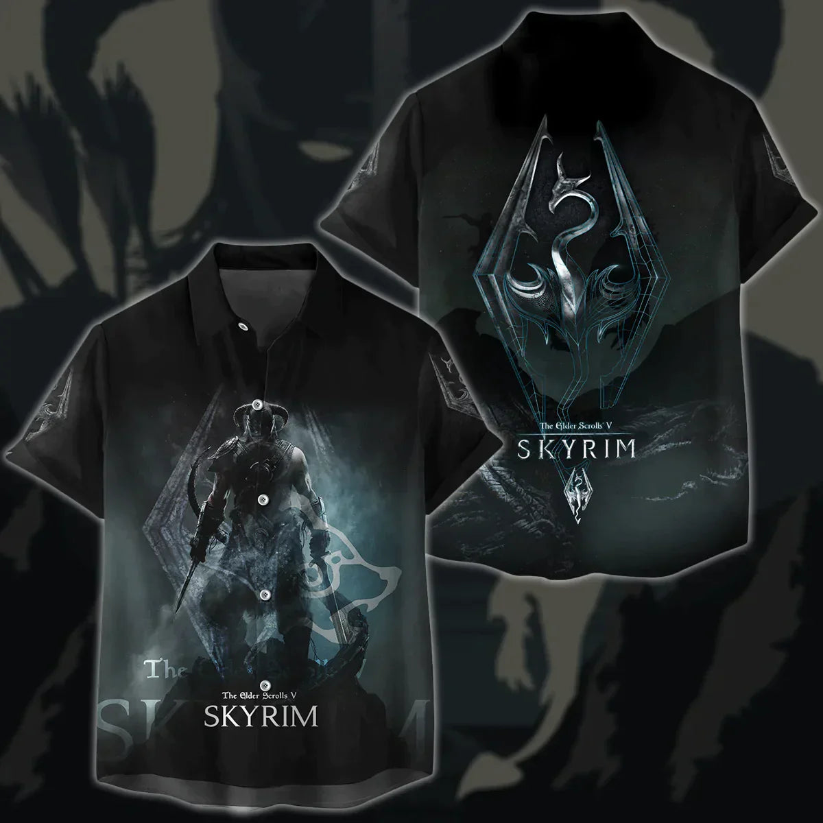 The Elder Scrolls V: Skyrim Video Game 3D All Over Printed T-shirt Tank Top Zip Hoodie Pullover Hoodie Hawaiian Shirt Beach Shorts Jogger Hawaiian Shirt