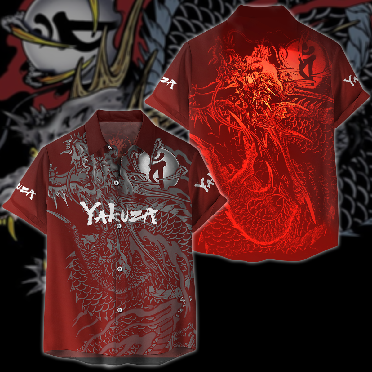 Yakuza Video Game 3D All Over Printed T-shirt Tank Top Zip Hoodie Pullover Hoodie Hawaiian Shirt Beach Shorts Jogger Hawaiian Shirt