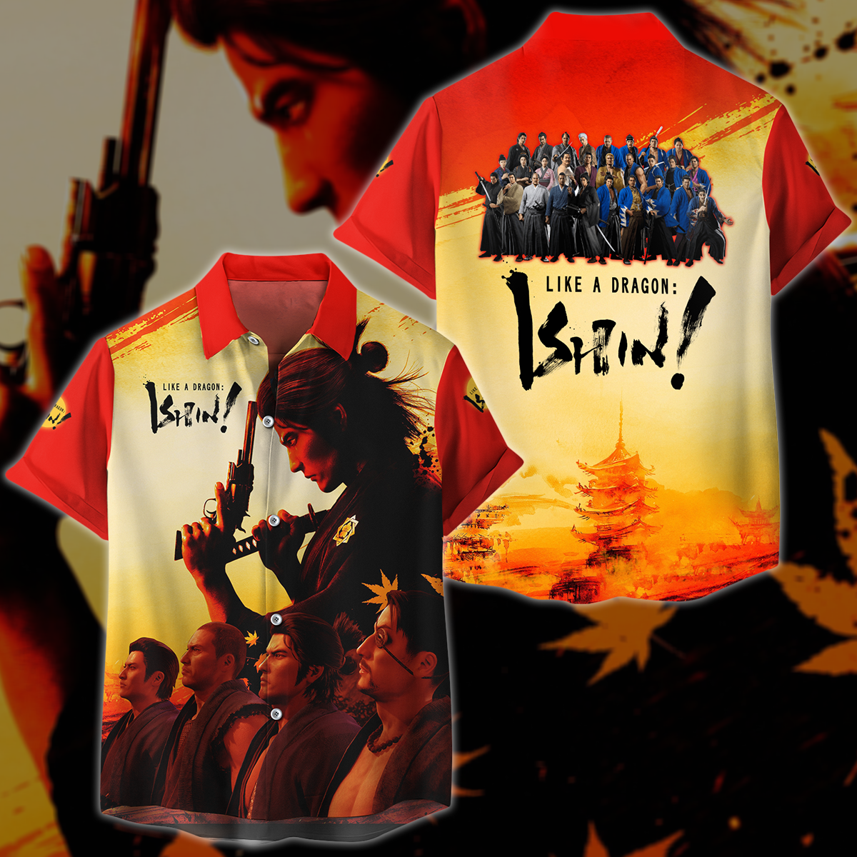 Like a Dragon: Ishin! Video Game 3D All Over Printed T-shirt Tank Top Zip Hoodie Pullover Hoodie Hawaiian Shirt Beach Shorts Jogger Hawaiian Shirt