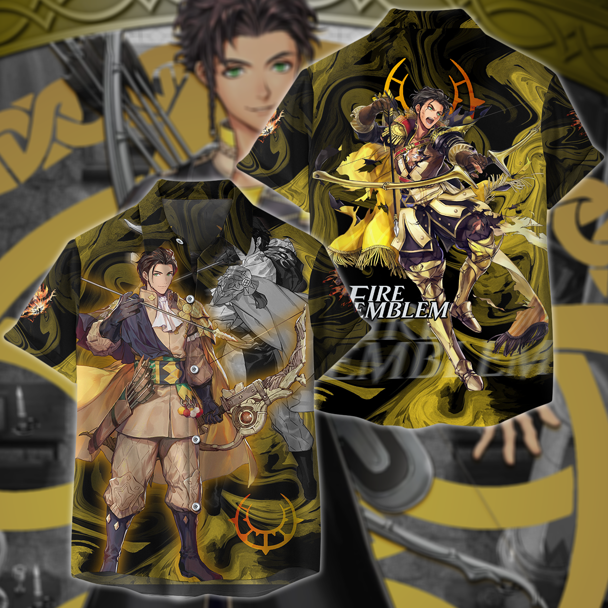 Fire Emblem: Three Houses - Claude Video Game 3D All Over Print T-shirt Tank Top Zip Hoodie Pullover Hoodie Hawaiian Shirt Beach Shorts Jogger Hawaiian Shirt