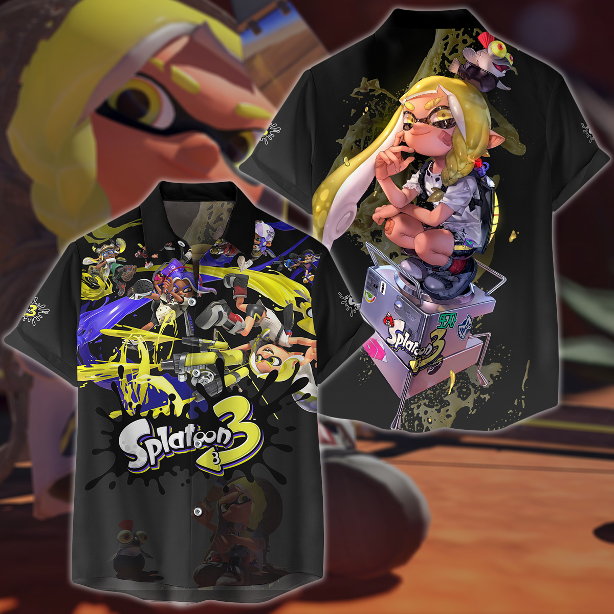 Splatoon 3 Video Game 3D All Over Print T-shirt Tank Top Zip Hoodie Pullover Hoodie Hawaiian Shirt Beach Shorts Jogger Hawaiian Shirt