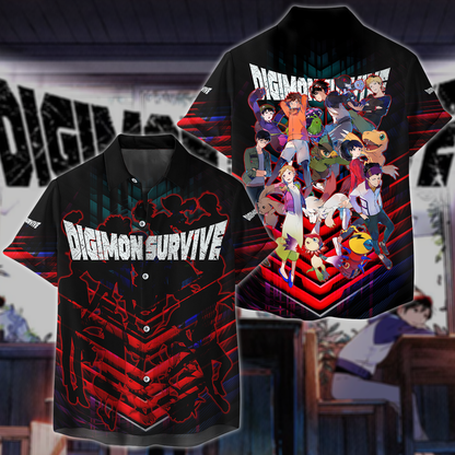 Digimon Survive Video Game 3D All Over Print T-shirt Tank Top Zip Hoodie Pullover Hoodie Hawaiian Shirt Beach Shorts Jogger Hawaiian Shirt