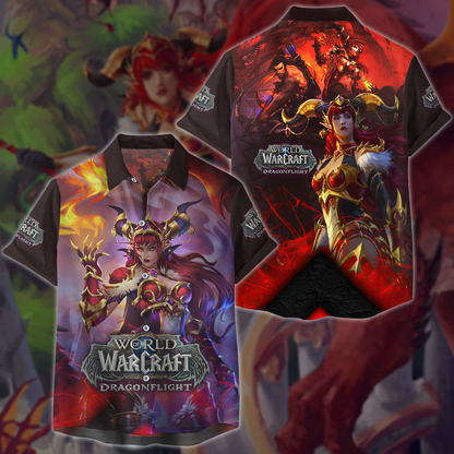 World of Warcraft: Dragonflight Video Game 3D All Over Printed T-shirt Tank Top Zip Hoodie Pullover Hoodie Hawaiian Shirt Beach Shorts Jogger Hawaiian Shirt
