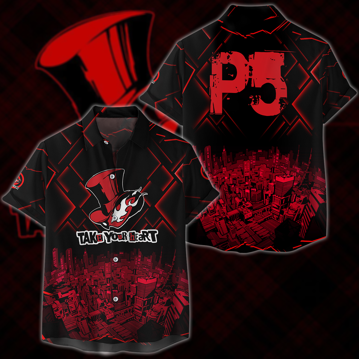 Persona 5 Strikers Video Game 3D All Over Print T-shirt Tank Top Zip Hoodie Pullover Hoodie Hawaiian Shirt Beach Shorts Jogger Hawaiian Shirt