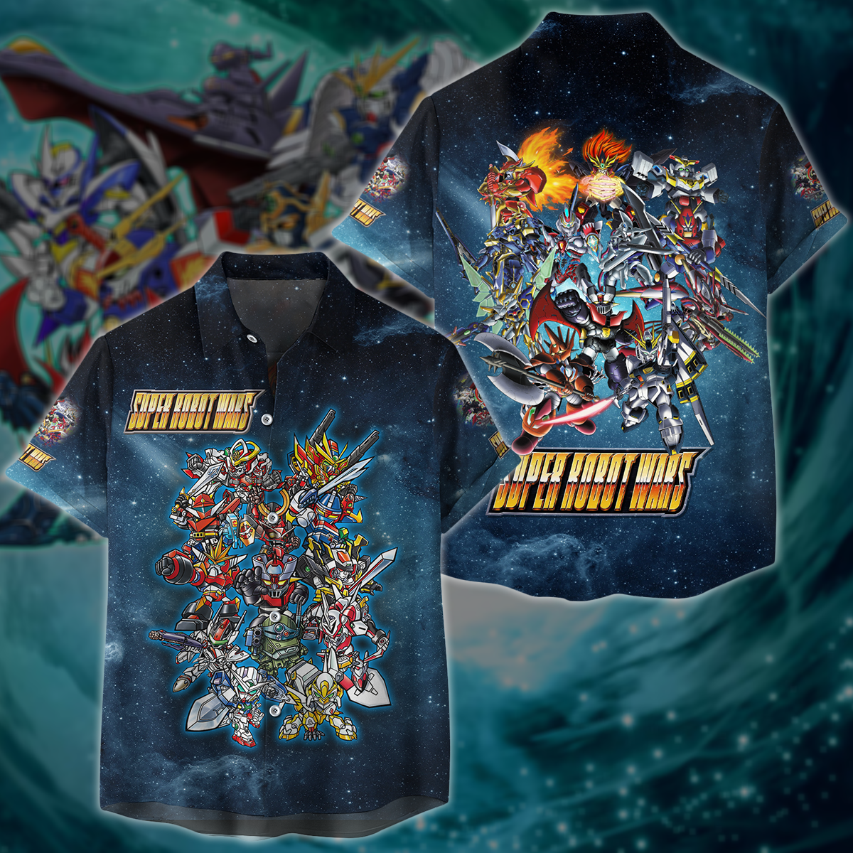 Super Robot Wars Video Game 3D All Over Printed T-shirt Tank Top Zip Hoodie Pullover Hoodie Hawaiian Shirt Beach Shorts Jogger Hawaiian Shirt