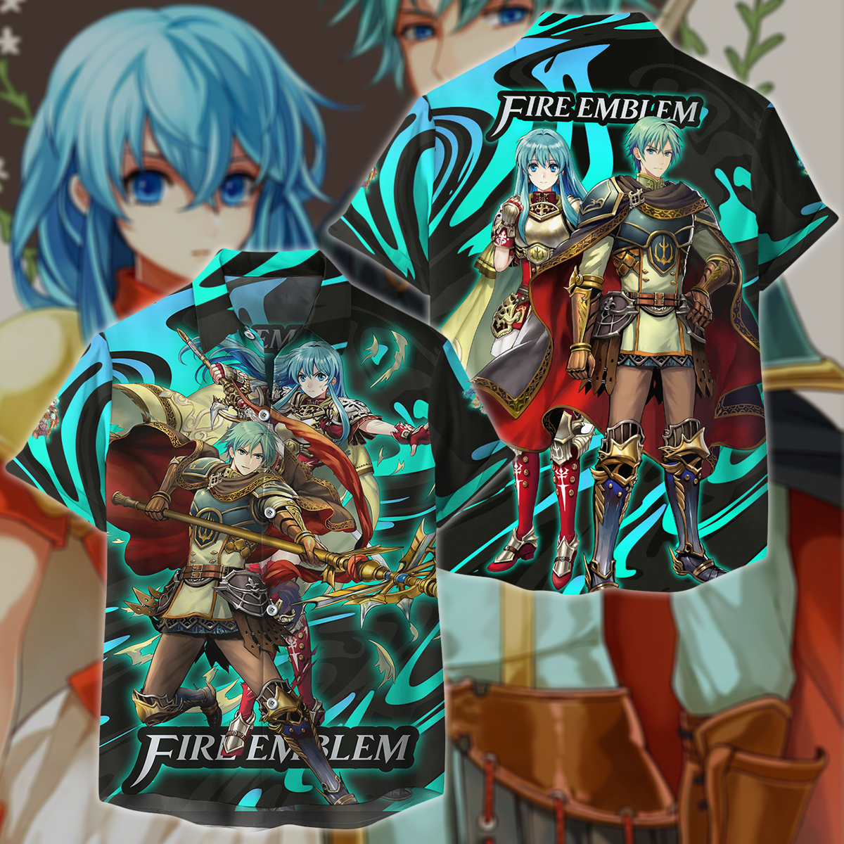 Fire Emblem Ephraim & Eirika Video Game 3D All Over Print T-shirt Tank Top Zip Hoodie Pullover Hoodie Hawaiian Shirt Beach Shorts Jogger Hawaiian Shirt