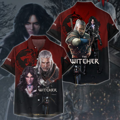 The Witcher Geralt & Yennefer Video Game 3D All Over Printed T-shirt Tank Top Zip Hoodie Pullover Hoodie Hawaiian Shirt Beach Shorts Jogger Hawaiian Shirt