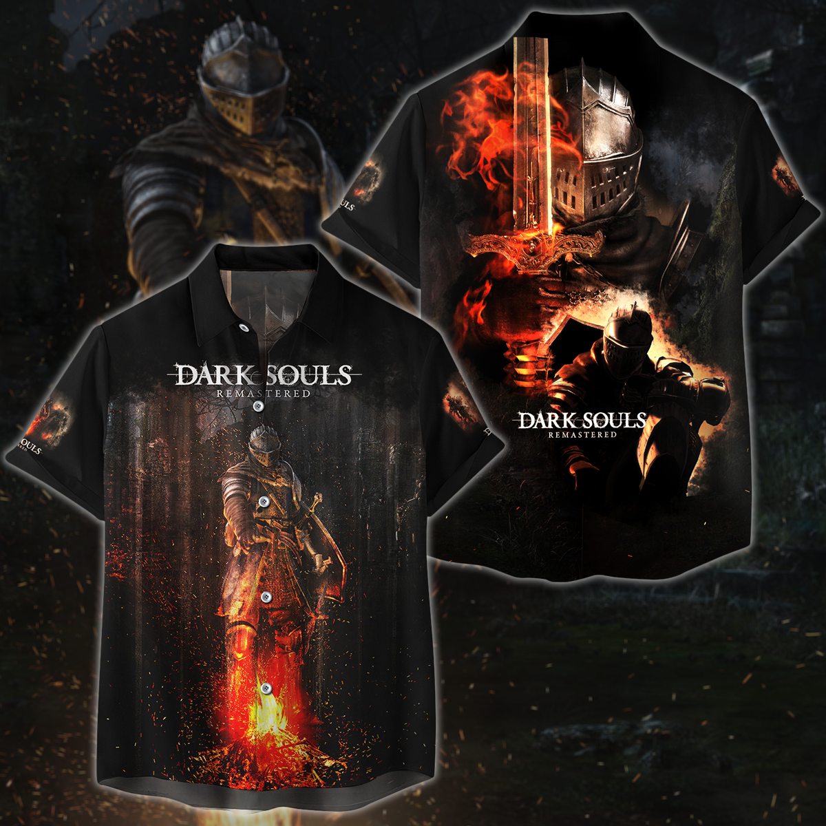Dark Souls Remastered Video Game 3D All Over Printed T-shirt Tank Top Zip Hoodie Pullover Hoodie Hawaiian Shirt Beach Shorts Jogger Hawaiian Shirt