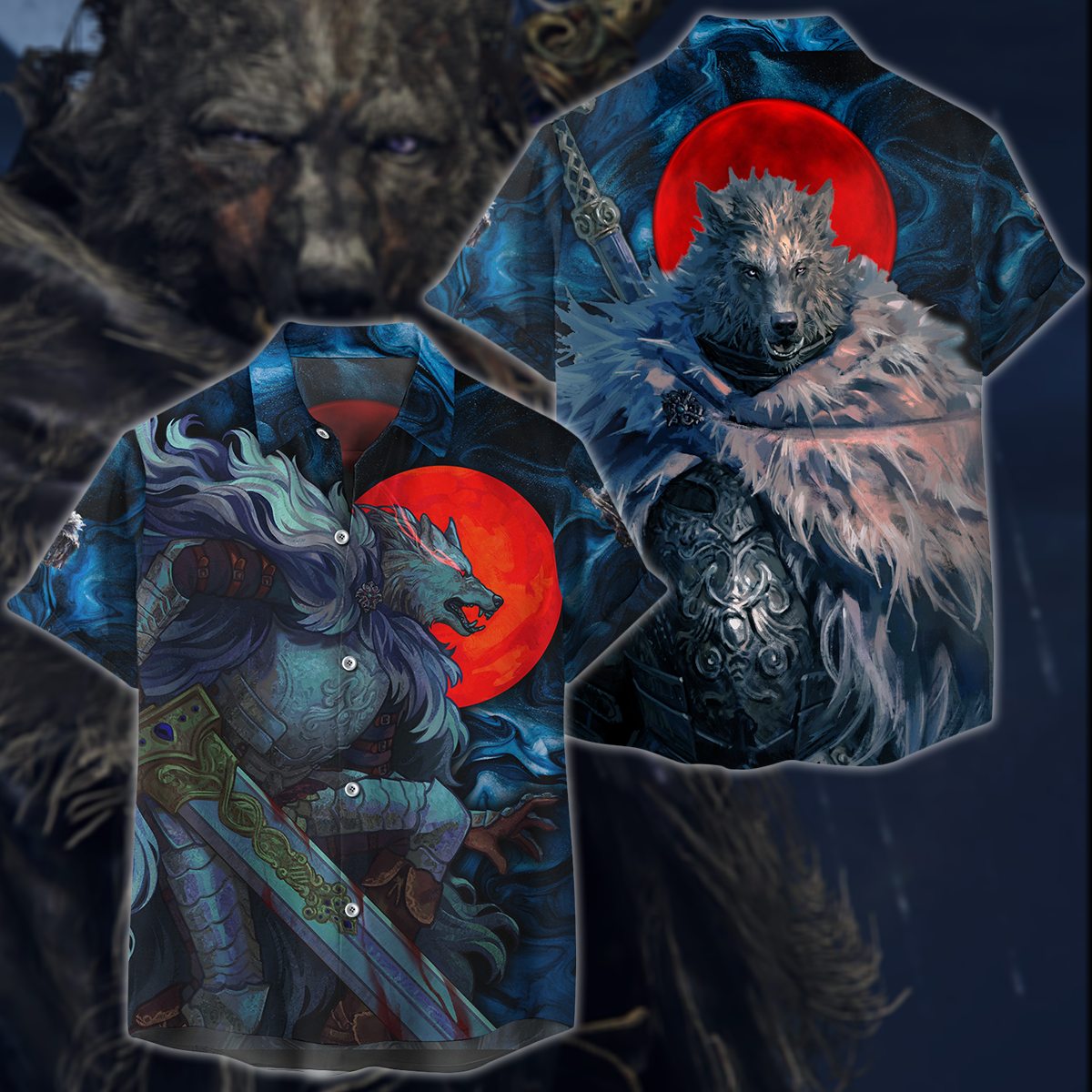 Elden Ring Blaidd Video Game 3D All Over Print T-shirt Tank Top Zip Hoodie Pullover Hoodie Hawaiian Shirt Beach Shorts Jogger Hawaiian Shirt