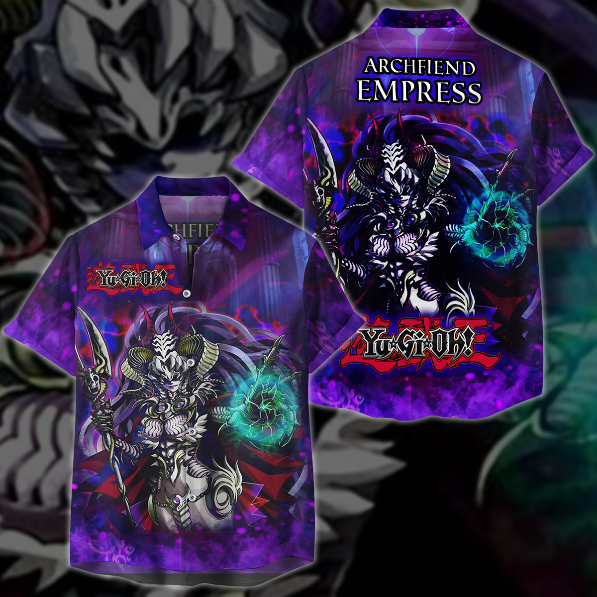 Yu-Gi-Oh! Archfiend Empress Video Game 3D All Over Print T-shirt Tank Top Zip Hoodie Pullover Hoodie Hawaiian Shirt Beach Shorts Jogger Hawaiian Shirt