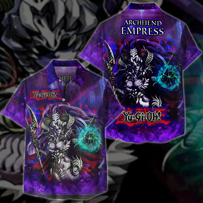Yu-Gi-Oh! Archfiend Empress Video Game 3D All Over Print T-shirt Tank Top Zip Hoodie Pullover Hoodie Hawaiian Shirt Beach Shorts Jogger Hawaiian Shirt