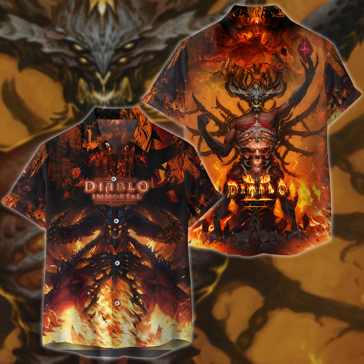 Diablo Immortal Video Game 3D All Over Print T-shirt Tank Top Zip Hoodie Pullover Hoodie Hawaiian Shirt Beach Shorts Jogger Hawaiian Shirt