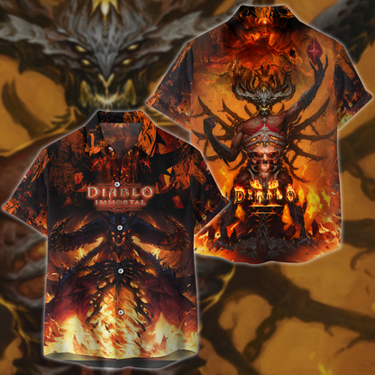 Diablo Immortal Video Game 3D All Over Print T-shirt Tank Top Zip Hoodie Pullover Hoodie Hawaiian Shirt Beach Shorts Jogger Hawaiian Shirt