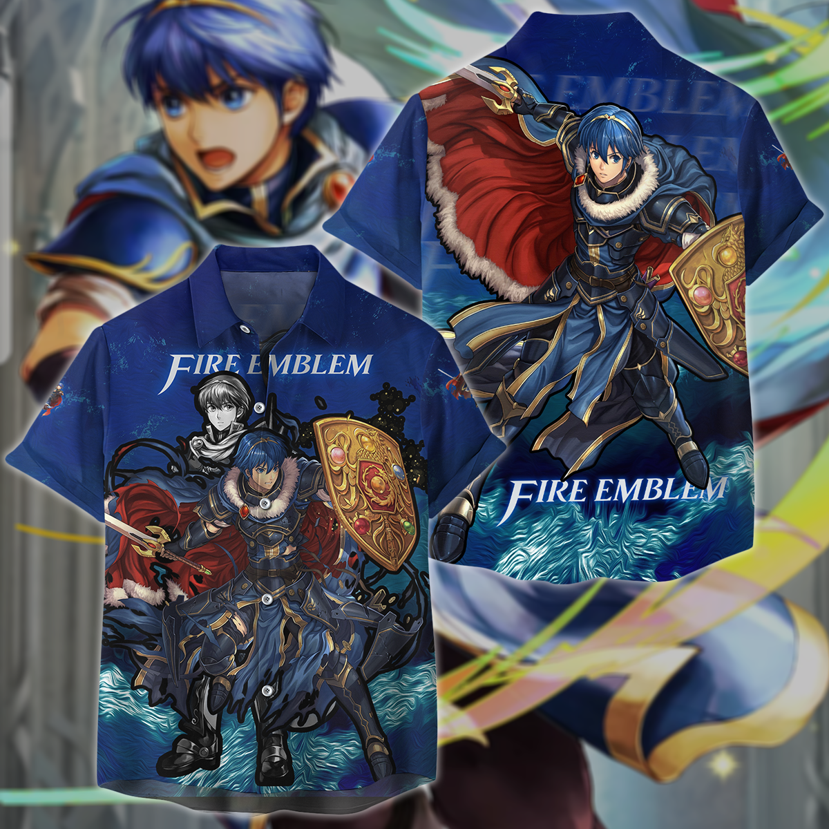 Fire Emblem Marth Video Game 3D All Over Print T-shirt Tank Top Zip Hoodie Pullover Hoodie Hawaiian Shirt Beach Shorts Jogger Hawaiian Shirt