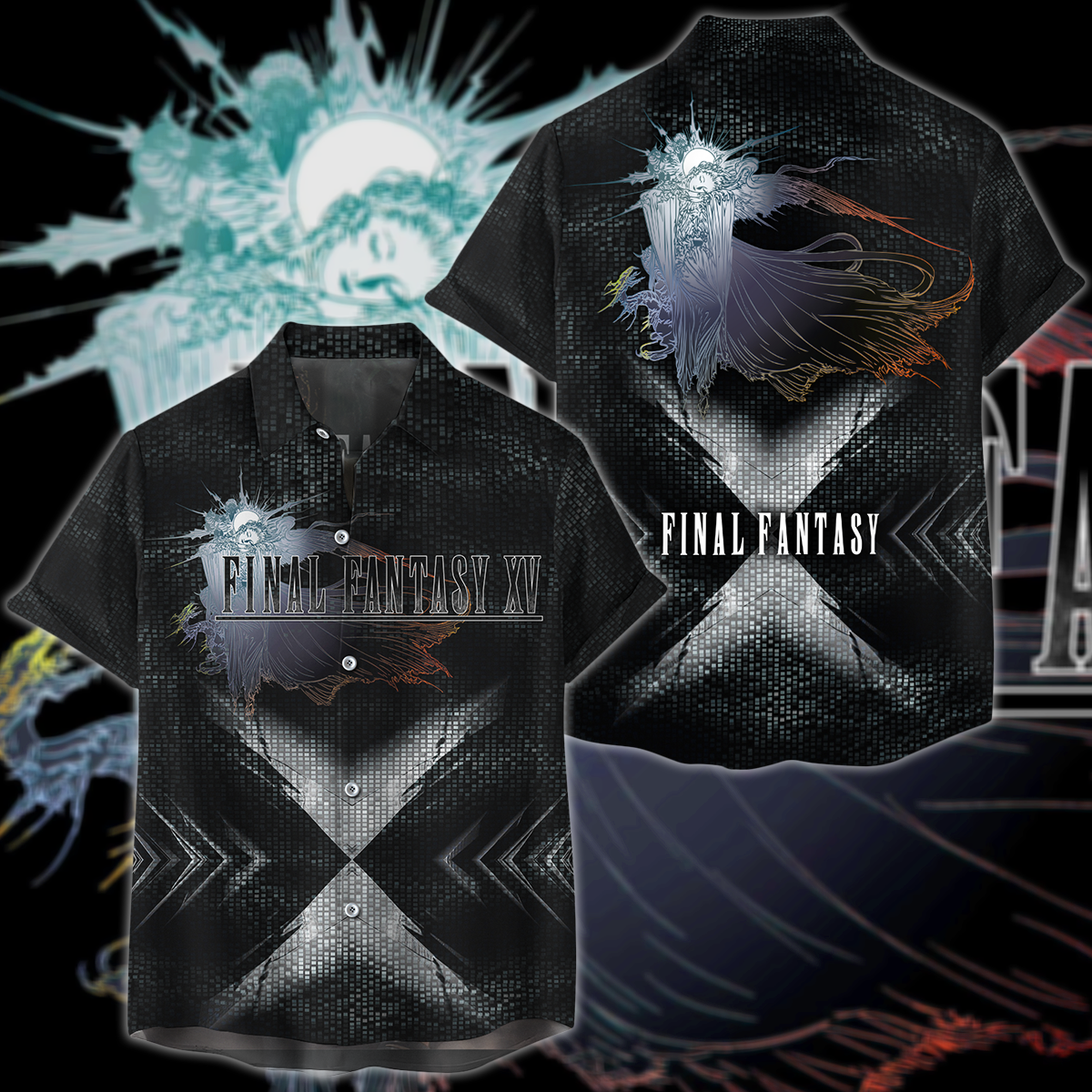 Final Fantasy XV Video Game 3D All Over Print T-shirt Tank Top Zip Hoodie Pullover Hoodie Hawaiian Shirt Beach Shorts Jogger Hawaiian Shirt