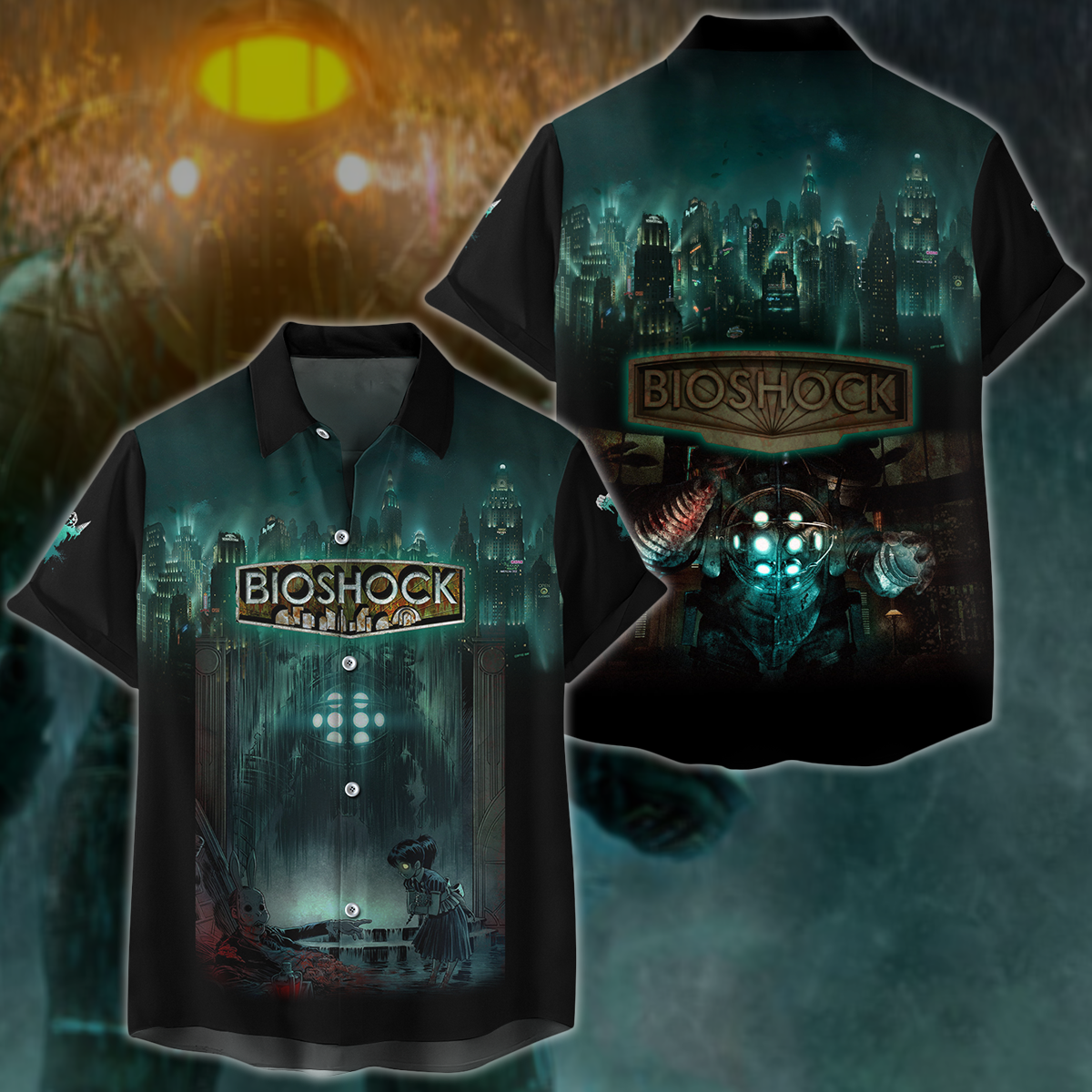 Bioshock Video Game 3D All Over Print T-shirt Tank Top Zip Hoodie Pullover Hoodie Hawaiian Shirt Beach Shorts Jogger Hawaiian Shirt