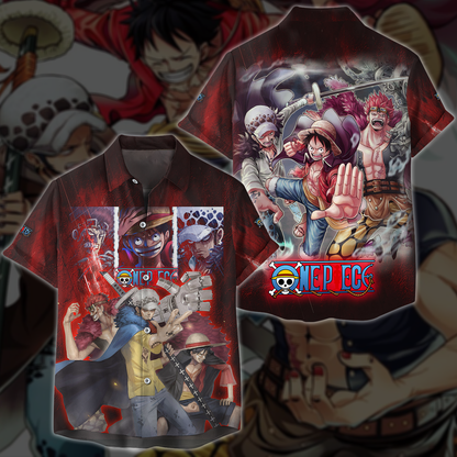 One Piece Luffy Kid Law Anime Manga 3D All Over Print T-shirt Tank Top Zip Hoodie Pullover Hoodie Hawaiian Shirt Beach Shorts Jogger Hawaiian Shirt