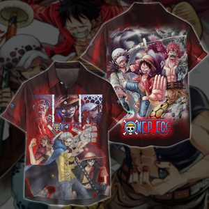 One Piece Luffy Kid Law Anime Manga 3D All Over Print T-shirt Tank Top Zip Hoodie Pullover Hoodie Hawaiian Shirt Beach Shorts Jogger Hawaiian Shirt S 