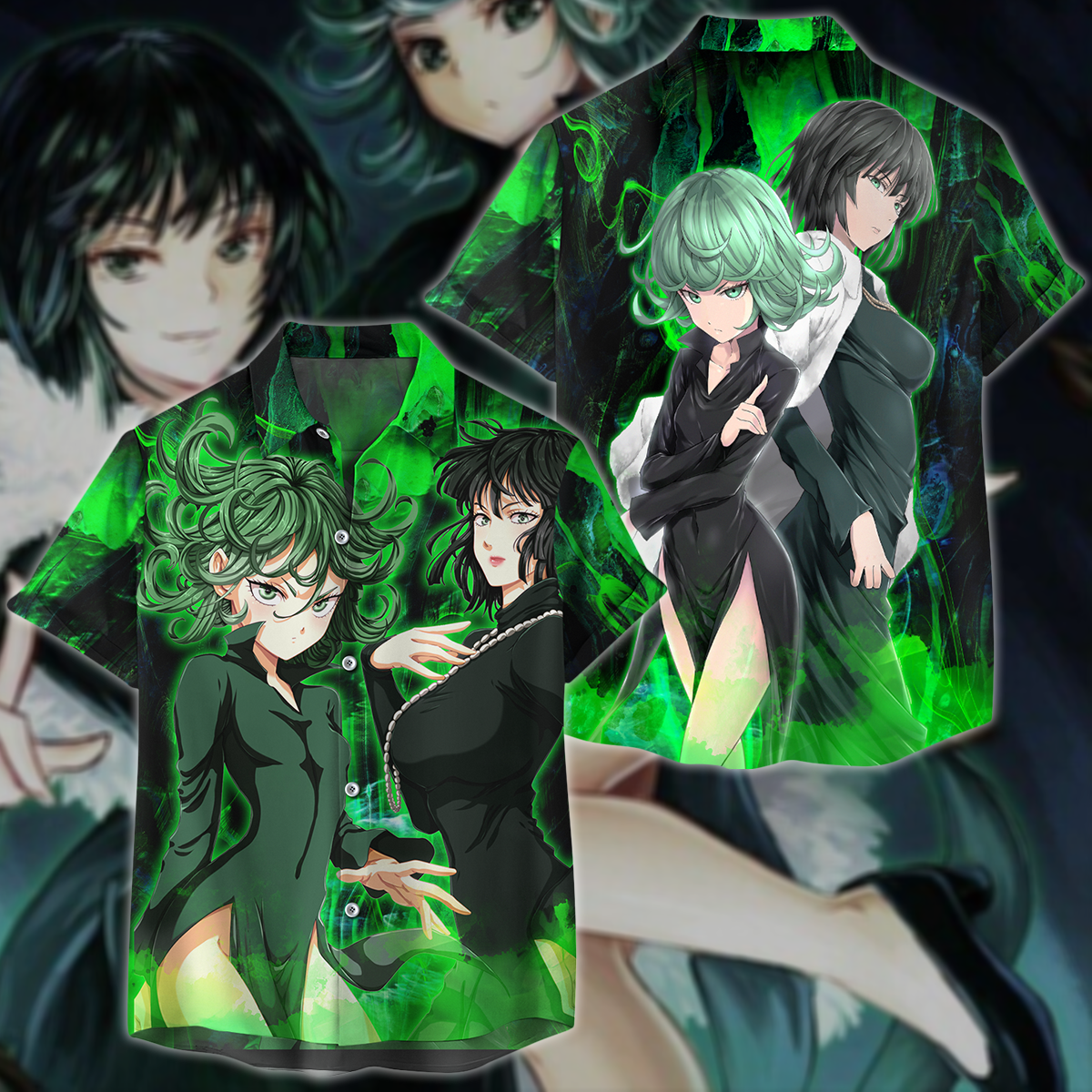 One Punch Man Tatsumaki & Fubuki 3D All Over Print T-shirt Tank Top Zip Hoodie Pullover Hoodie Hawaiian Shirt Beach Shorts Jogger Hawaiian Shirt