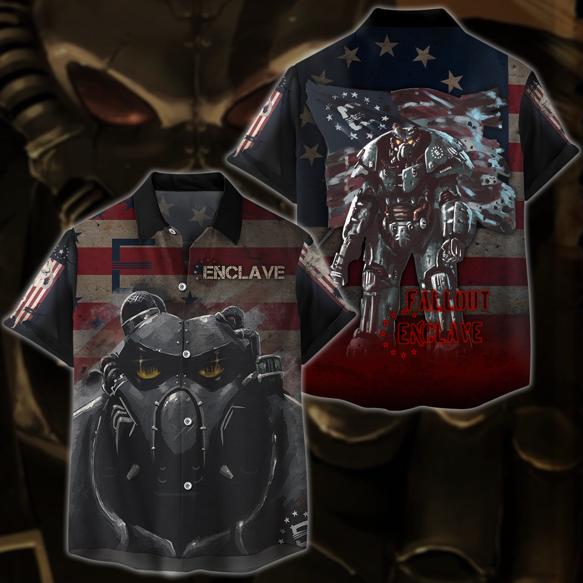 Fallout Enclave Video Game 3D All Over Printed T-shirt Tank Top Zip Hoodie Pullover Hoodie Hawaiian Shirt Beach Shorts Jogger Hawaiian Shirt