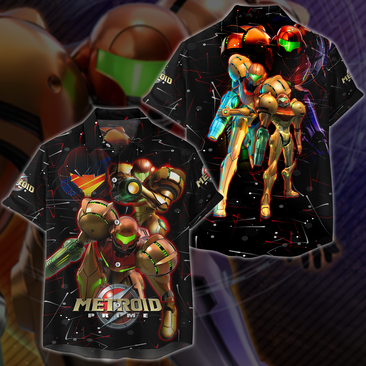 Metroid Prime Remastered Video Game 3D All Over Printed T-shirt Tank Top Zip Hoodie Pullover Hoodie Hawaiian Shirt Beach Shorts Jogger Hawaiian Shirt