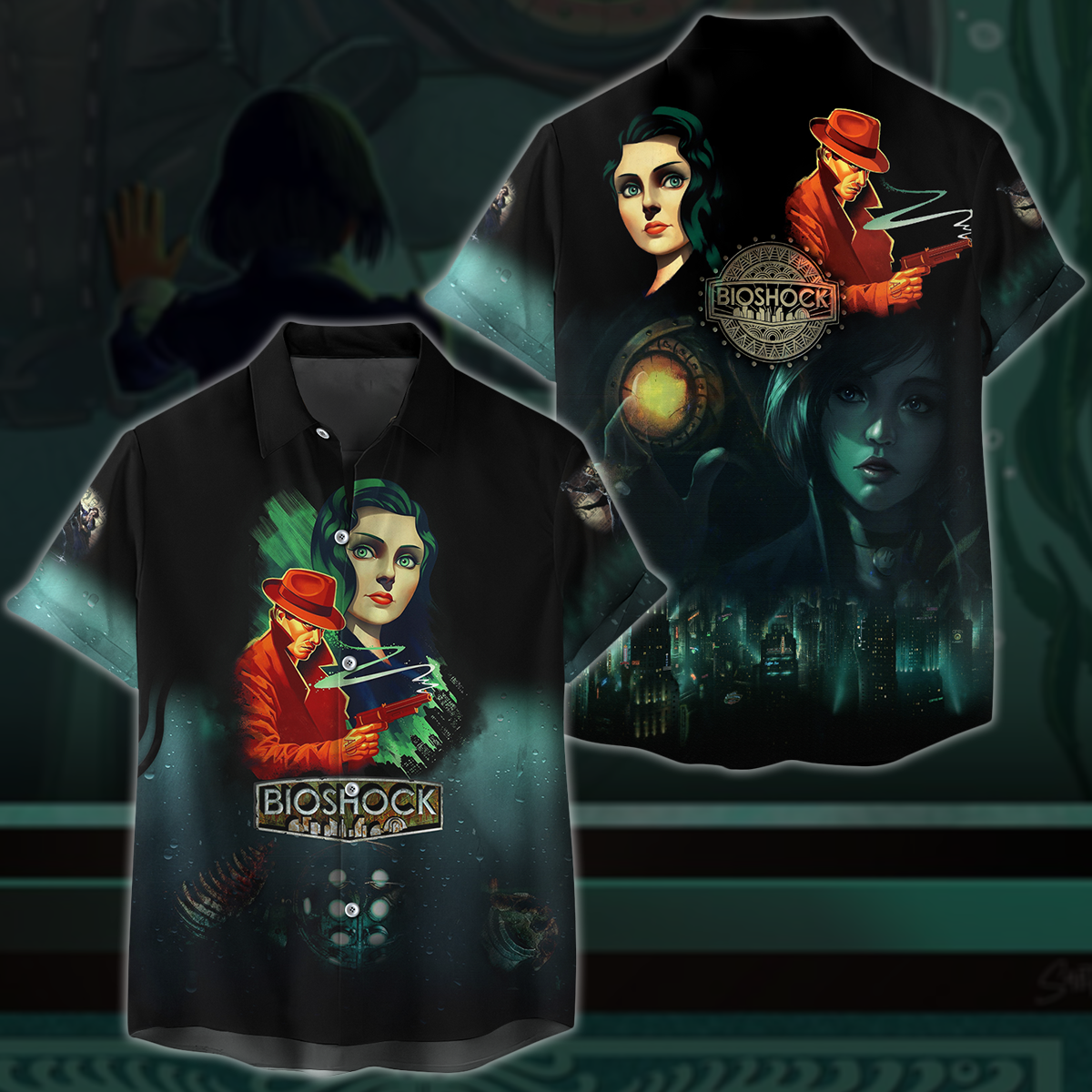 BioShock Video Game 3D All Over Printed T-shirt Tank Top Zip Hoodie Pullover Hoodie Hawaiian Shirt Beach Shorts Jogger Hawaiian Shirt