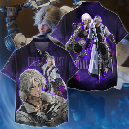 Final Fantasy XIV Thancred Video Game 3D All Over Print T-shirt Tank Top Zip Hoodie Pullover Hoodie Hawaiian Shirt Beach Shorts Jogger Hawaiian Shirt
