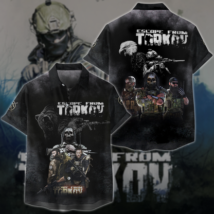 Escape From Tarkov Video Game 3D All Over Printed T-shirt Tank Top Zip Hoodie Pullover Hoodie Hawaiian Shirt Beach Shorts Jogger Hawaiian Shirt