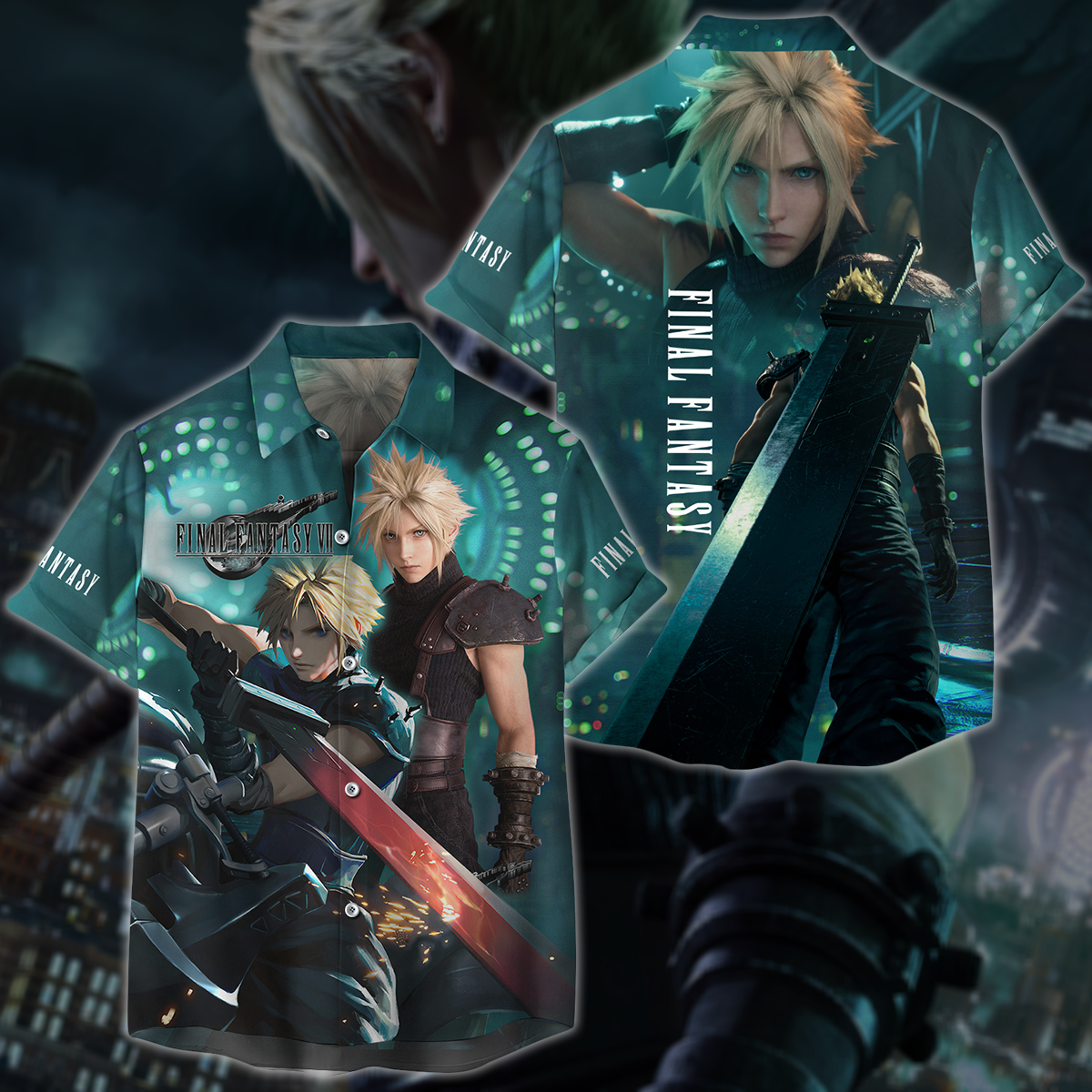 Final Fantasy VII Remake Video Game 3D All Over Printed T-shirt Tank Top Zip Hoodie Pullover Hoodie Hawaiian Shirt Beach Shorts Jogger Hawaiian Shirt