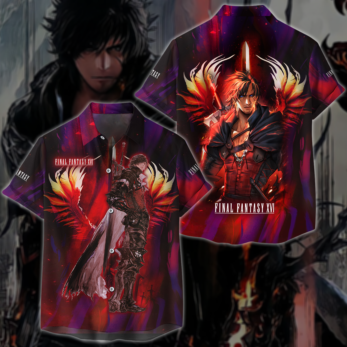 Final Fantasy XVI Video Game 3D All Over Printed T-shirt Tank Top Zip Hoodie Pullover Hoodie Hawaiian Shirt Beach Shorts Jogger Hawaiian Shirt